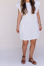 Load image into Gallery viewer, White Eyelet T Shirt Dress