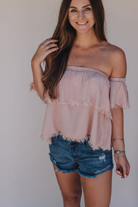 Pink Off The Shoulder Top