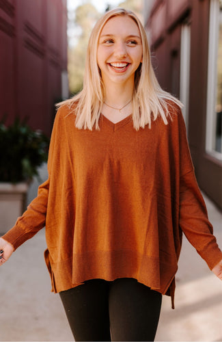 Burnt Orange Knit Sweater