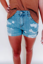 Load image into Gallery viewer, Mid-Rise Distressed Boyfriend Shorts