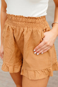 Rust Stretchy Shorts