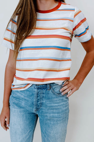 Striped Crew Neck Tee