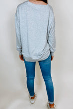 Load image into Gallery viewer, Grey V Neck Long Sleeve Tee